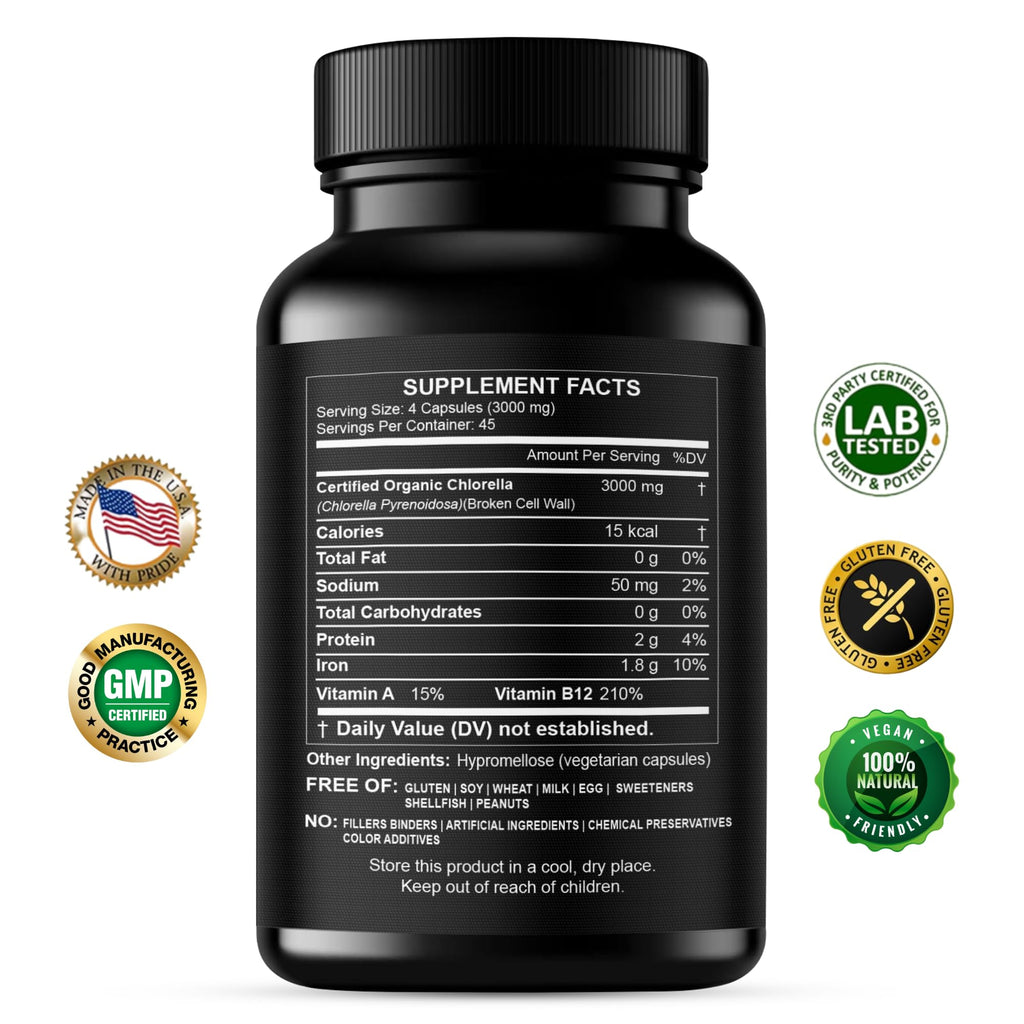 HCL Herbal Code Labs Chlorella 3000 mg - 180 Capsules - image 2