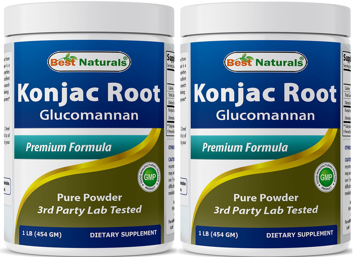 Best Naturals Konjac Glucomannan Root Powder 2000 mg - 2 Pound