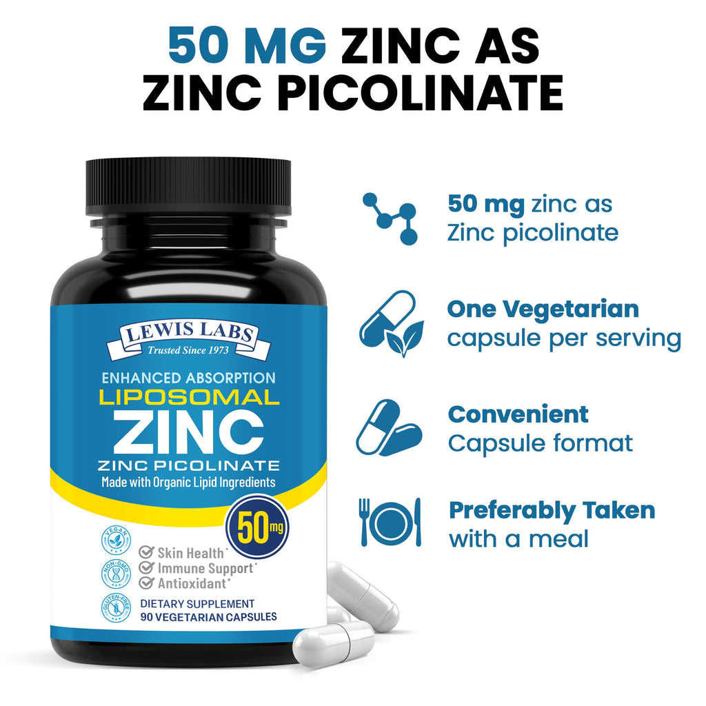 Lewis Labs Zinc Supplement 50mg