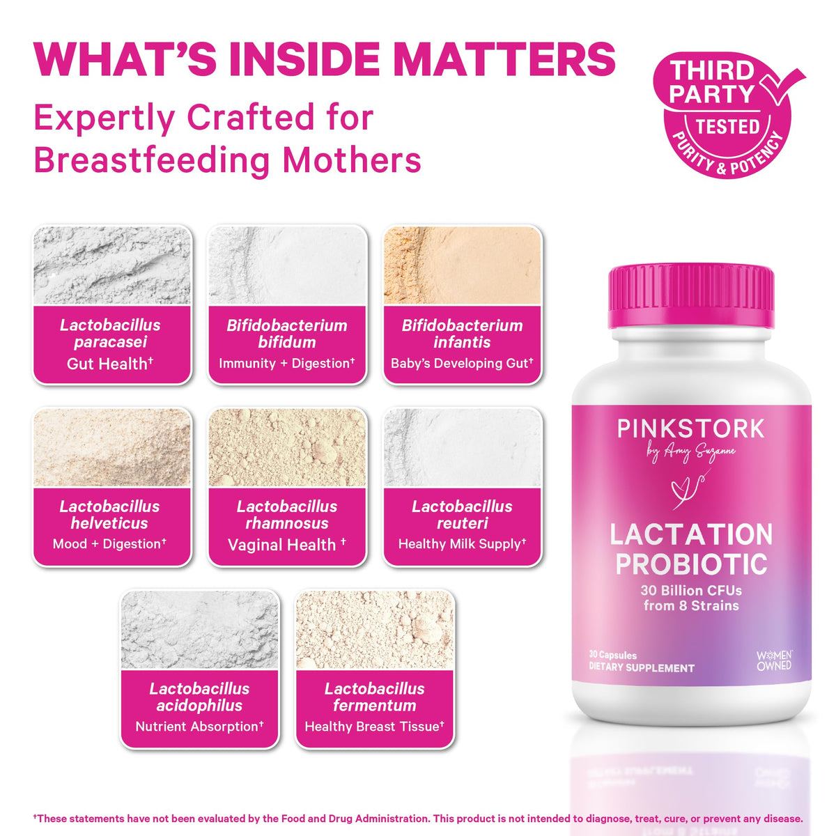 Pink Stork Lactation Probiotic 30 Billion CFUs - 30 Capsules - image 2