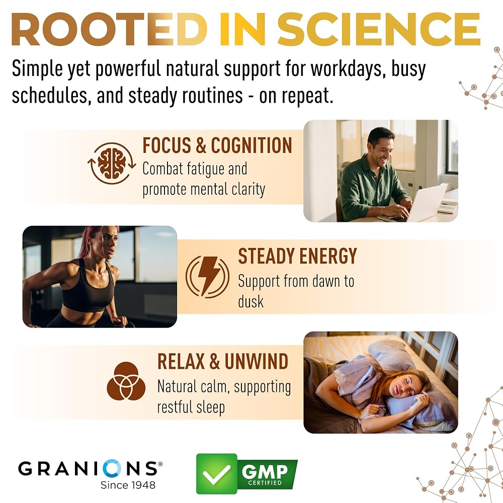 Granions KSM-66 Ashwagandha Stress & Focus Support - 90 Capsules - image 3