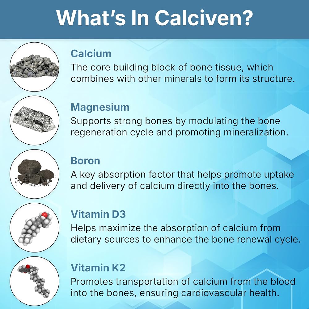 Calciven Natural Bone Support Supplement - 30 Capsules - image 5