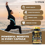 Tenmido Black Seed Oil Capsules with Vitamin C & E - 150 Softgels - image 5