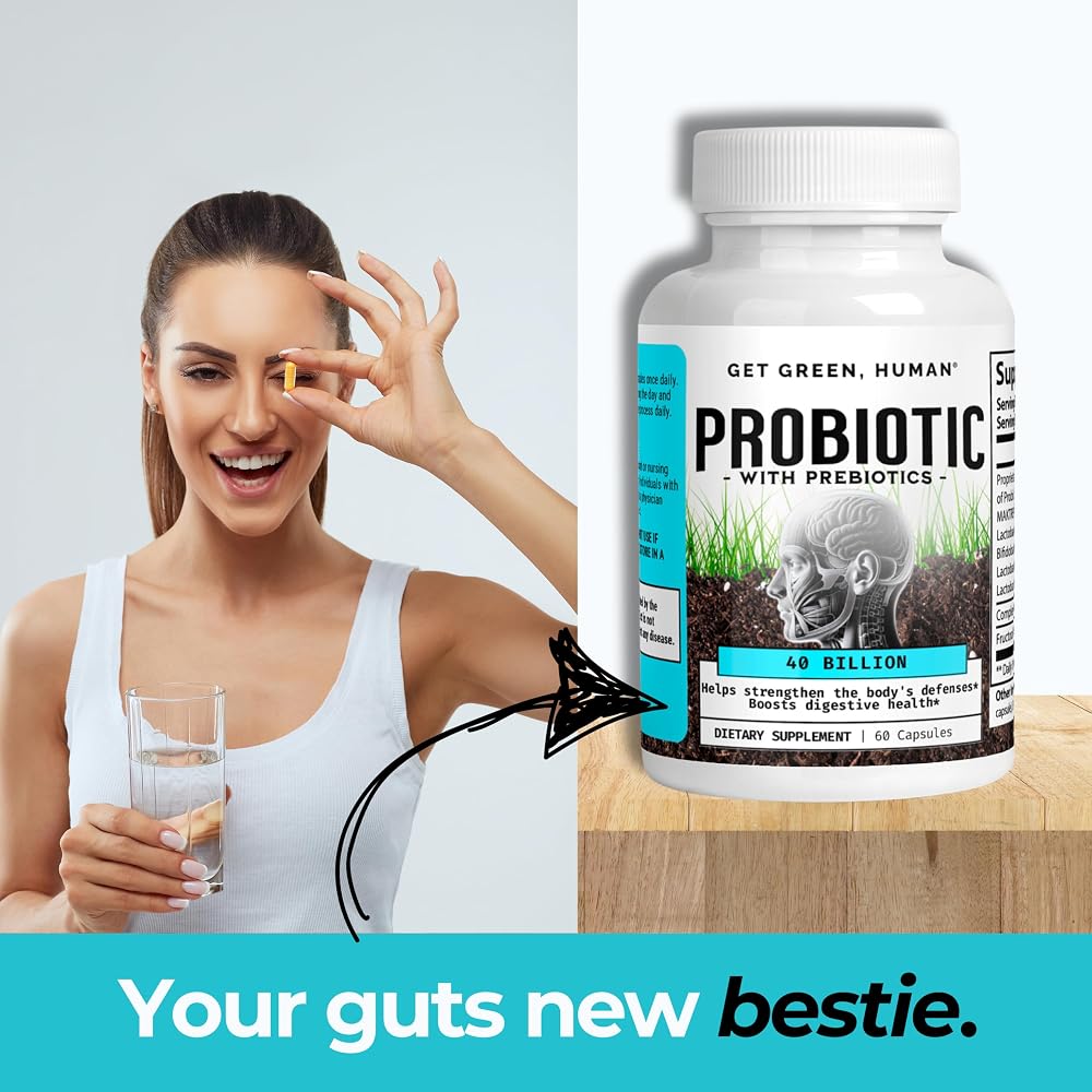 Get Green, Human Probiotic 40 Billion with Prebiotics - 60 Capsules - image 3