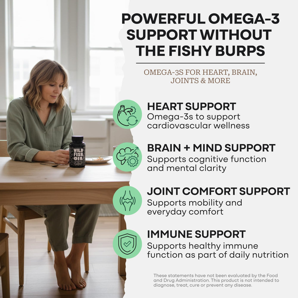Wild Foods Omega 3 Fish Oil Supplement, 120 Capsules (2 pk)