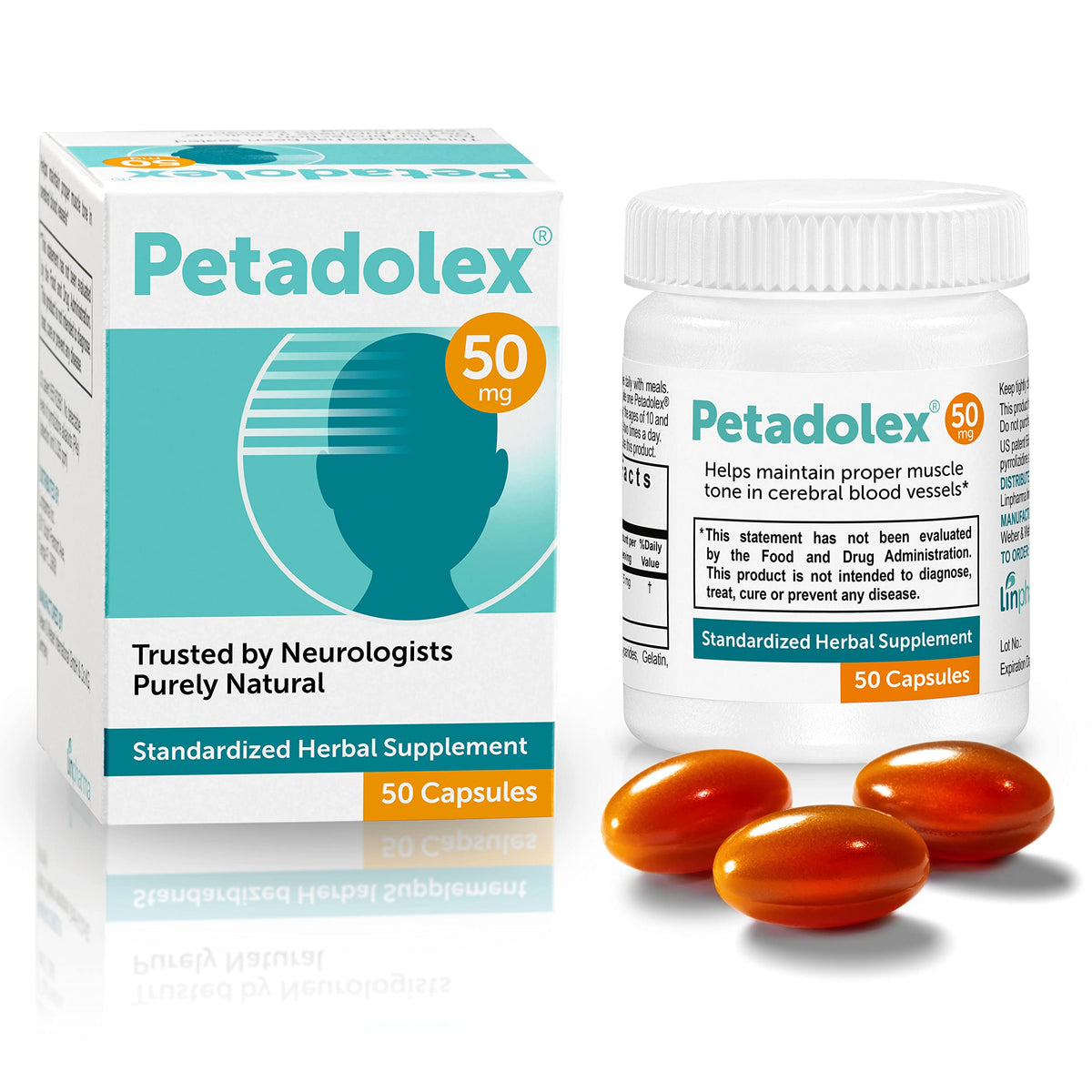 Petadolex Butterbur Extract 50mg PA-Free - 50 Capsules
