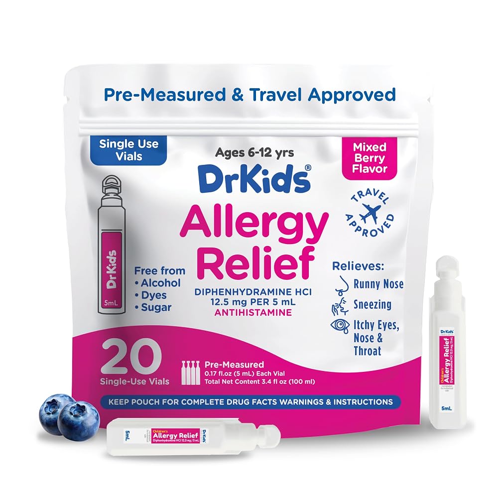 Dr. Kids Children's Allergy Relief Medicine Mixed Berry - 20 Vials