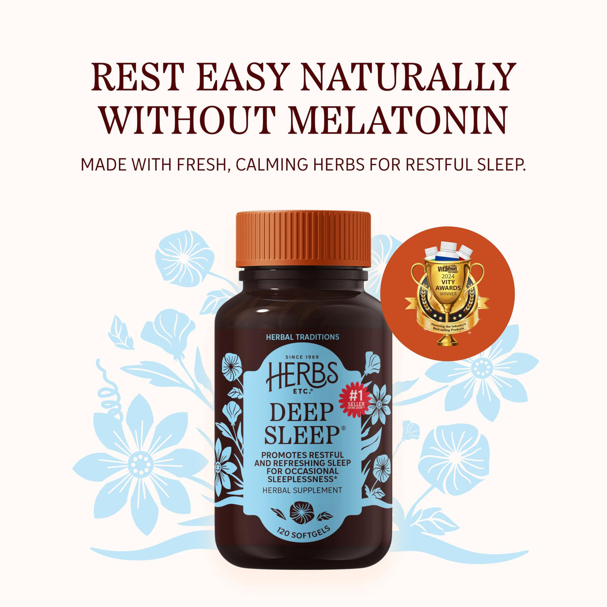Herbs Etc. Deep Sleep Softgels - Herbal Sleep Support Supplement