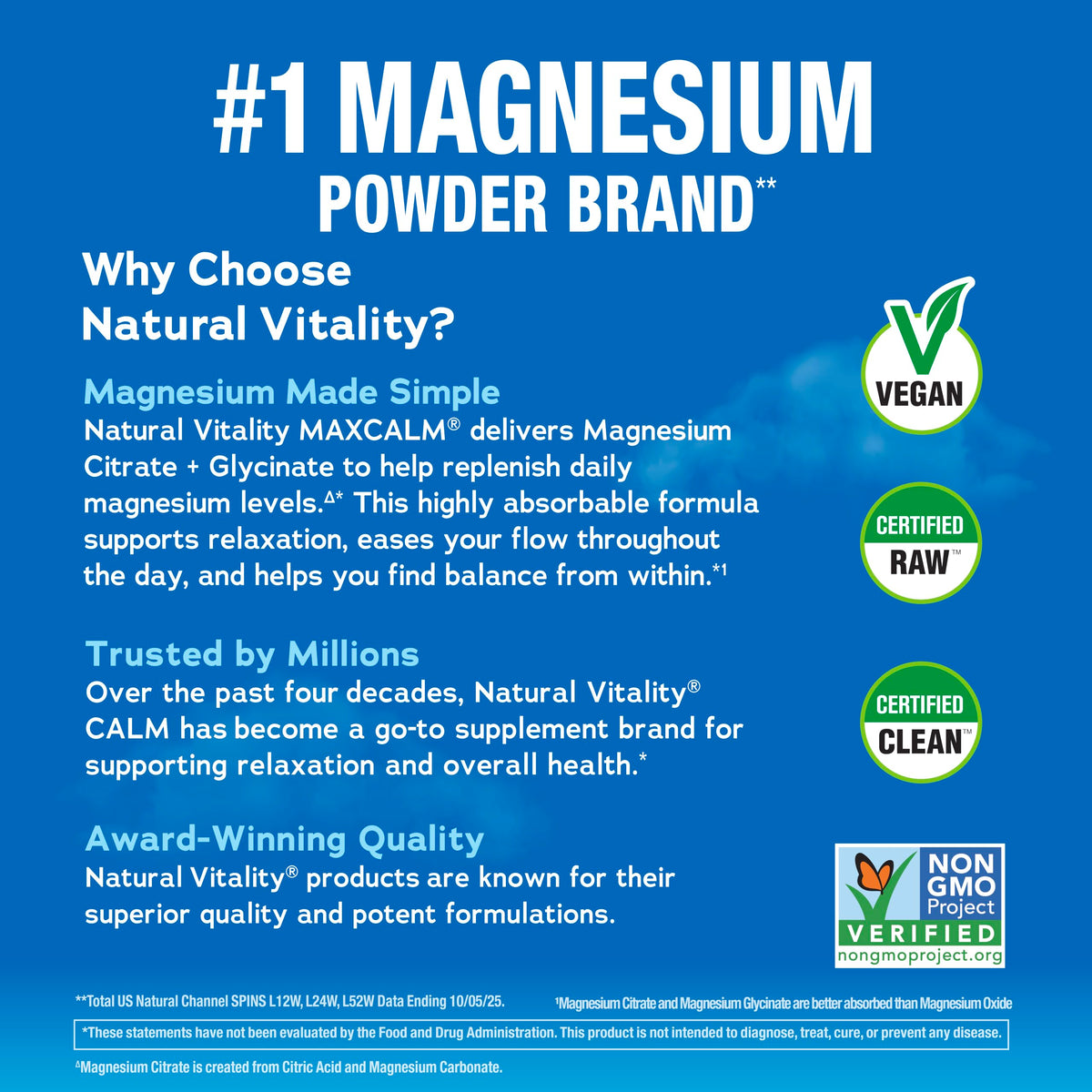Natural Vitality MaxCalm Magnesium Powder - 8 oz - image 4