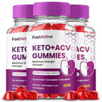 Gold Nutra Fast Active ACV Gummies for Energy - 3 Pack