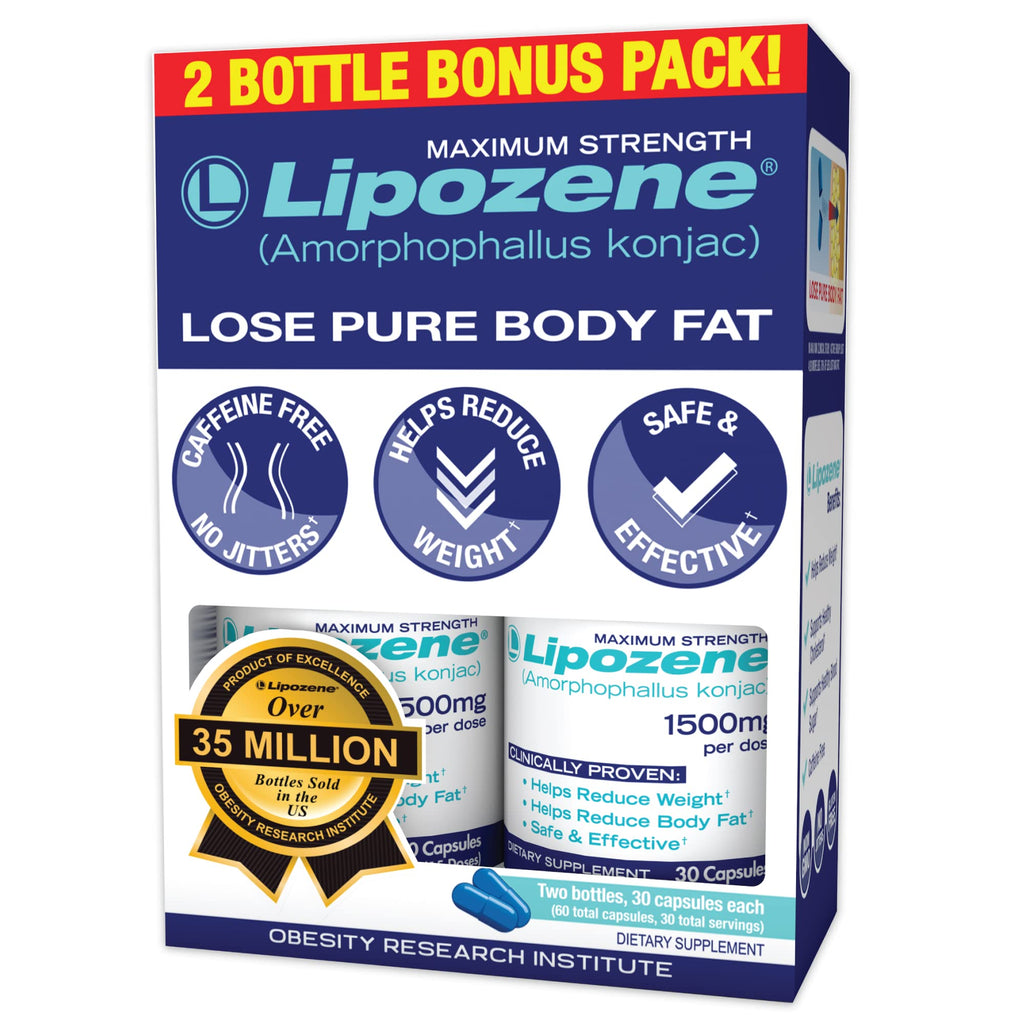 Lipozene Weight Loss Supplement Appetite Control - 120 Capsules