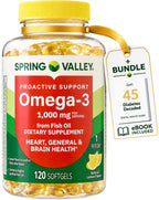 LUAL Omega-3 Fish Oil 1000 mg Heart & Brain Health - 120 Softgels