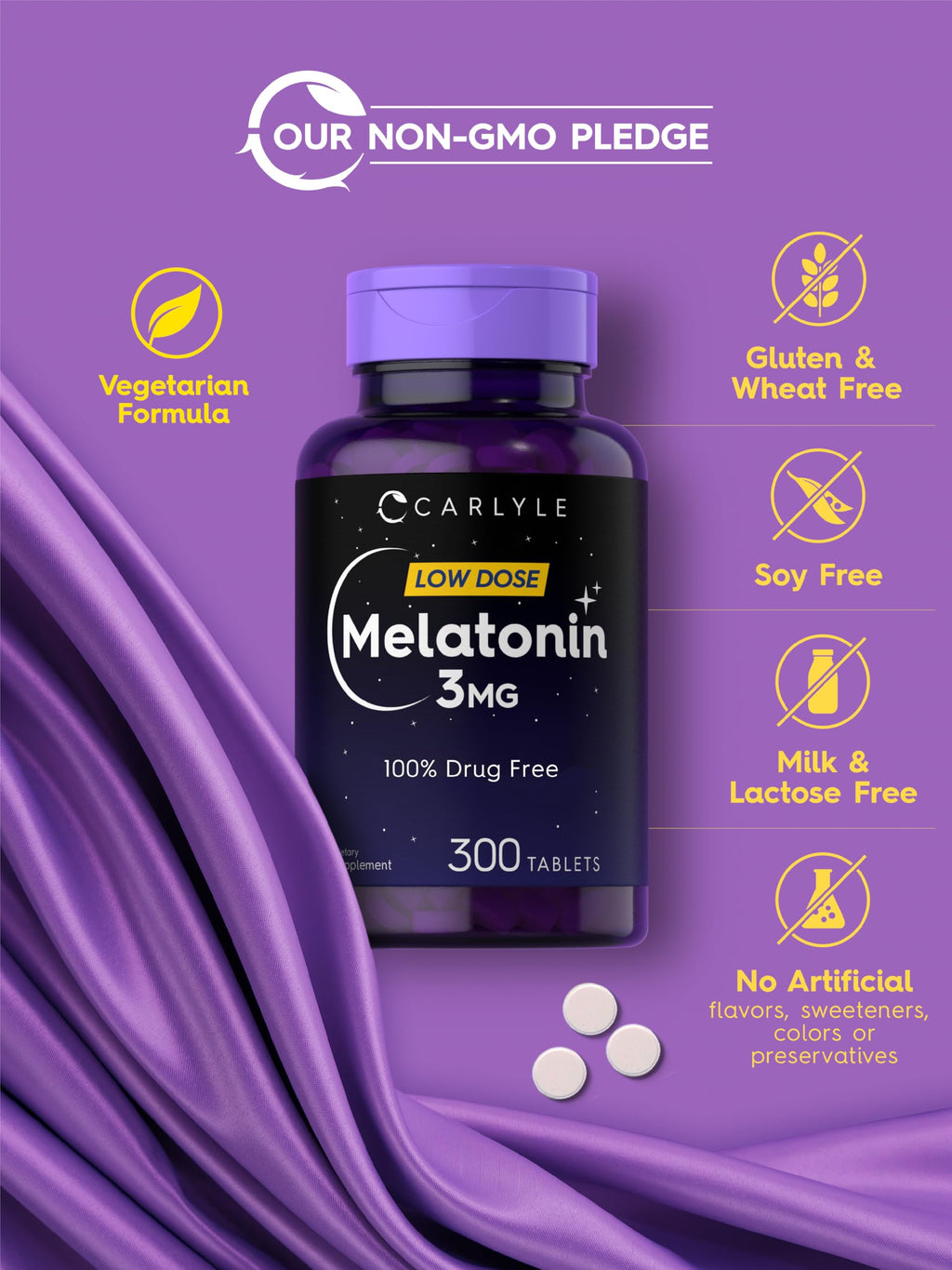 Carlyle Melatonin 3mg Tablets - 300 Count - image 5