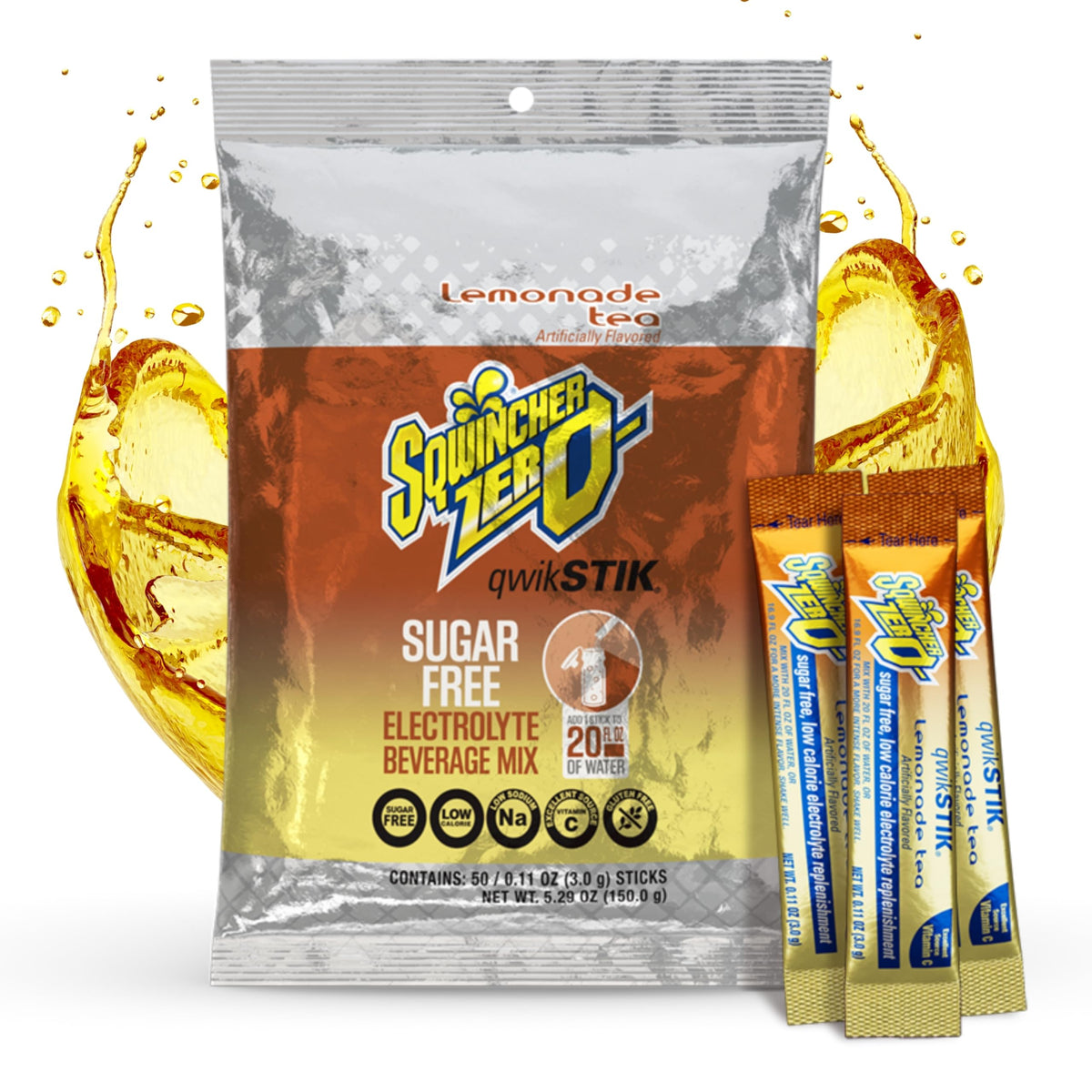 Sqwincher Zero Qwik Stik - Sugar Free Electrolyte Powdered Beverage