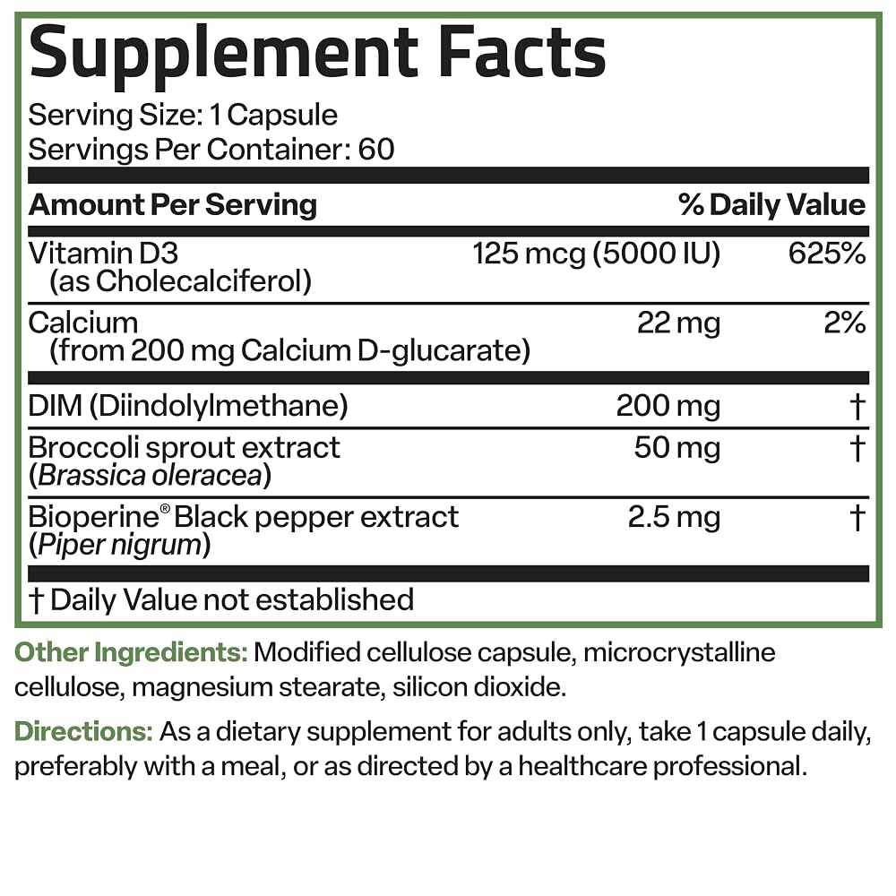 BRONSON Capsule Calcium D Glucarate 200mg Supports Estrogen