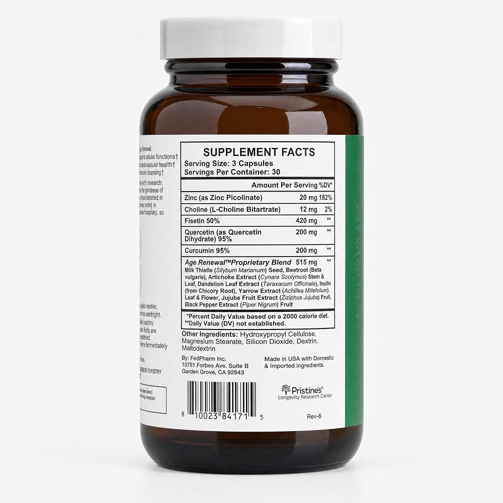 PRISTINE'S Age Renewal Senolytic Autophagy Capsules - 90 Count - image 9