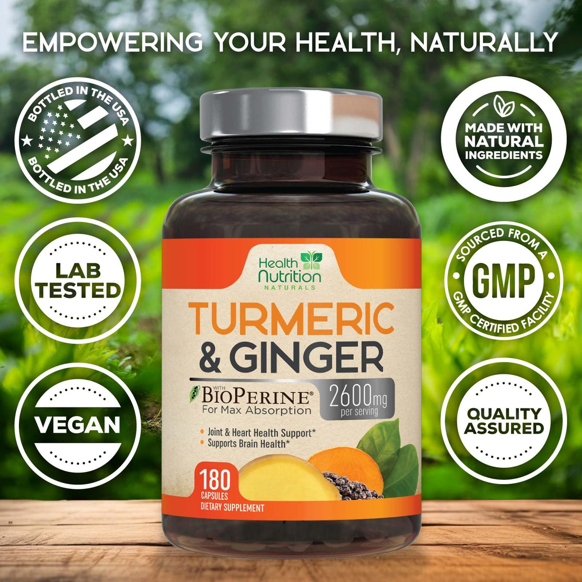 Health Nutrition Naturals Turmeric Curcumin Supplement - 95%