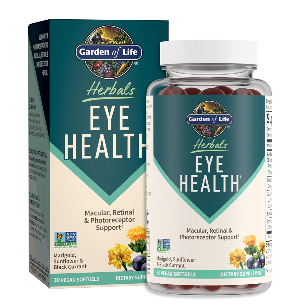 Garden of Life Herbals Eye Health Supplement with Lutein - 30 Softgels