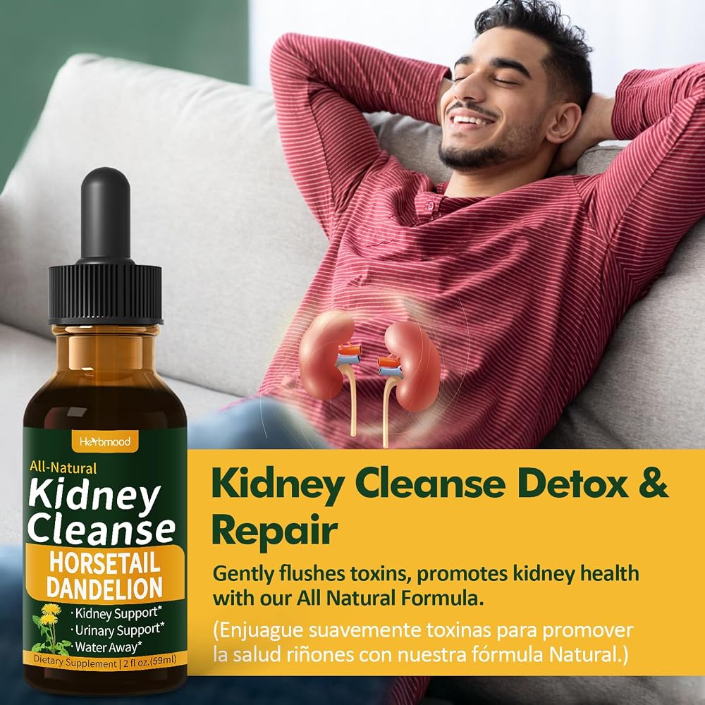 Herbmood Kidney Cleanse Drops Herbal Tincture - 2 Fl Oz - image 2