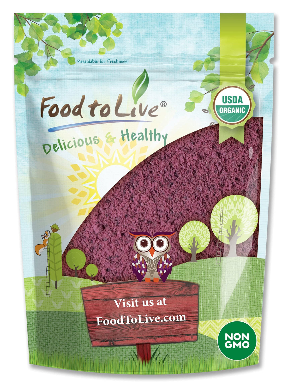 Food to Live Organic Black Elderberry Juice Powder