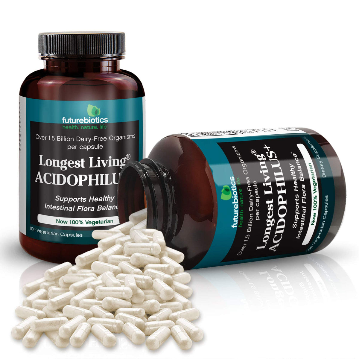 Futurebiotics Longest Living Acidophilus+ - 100 Vegetarian Capsules - image 6
