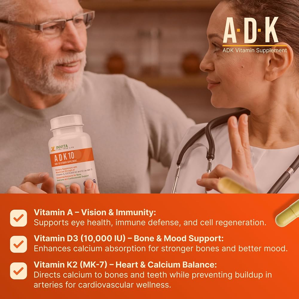 INVITA ADK 10 Vitamin Supplement - 90 Capsules - image 4