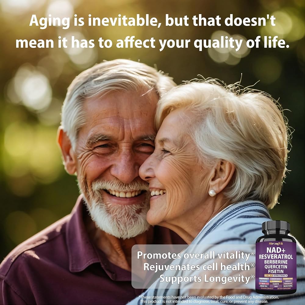 StrongVit NAD Resveratrol Supplement for Cellular Health + Healthy