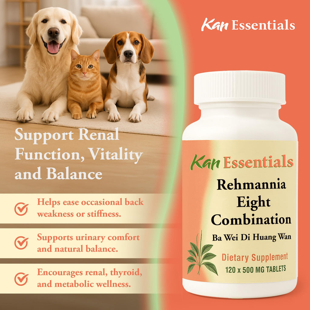 Kan Herb Rehmannia Eight Combination Herbal Supplement for Pets - 120 Tablets - image 5