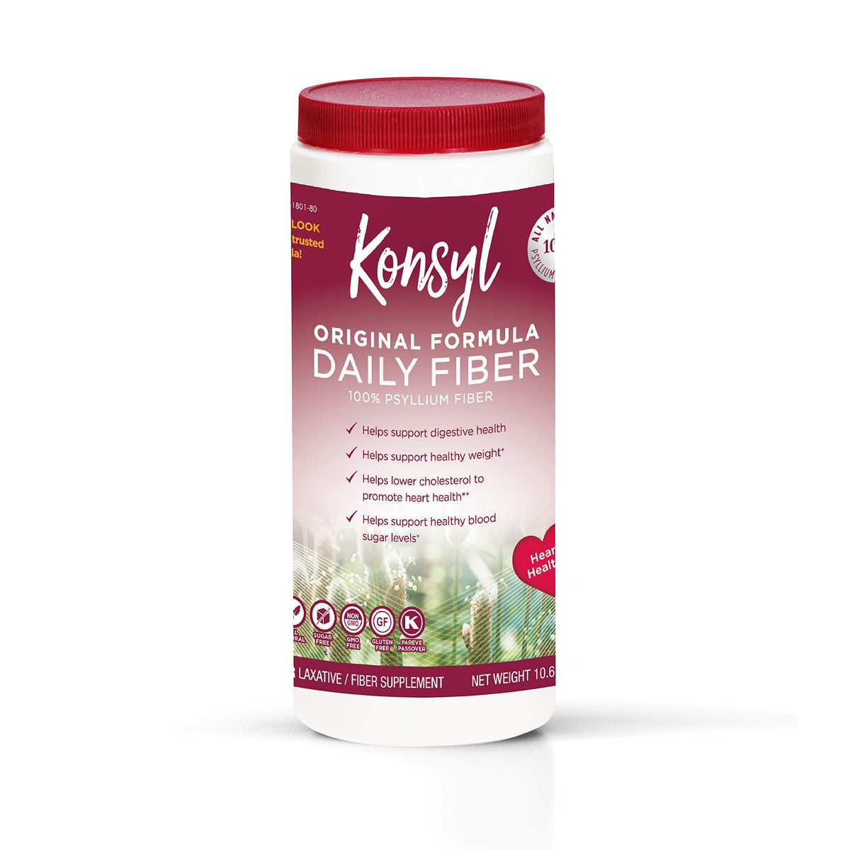 Konsyl Original Formula 100% Psyllium Fiber Powder - 10.6 oz