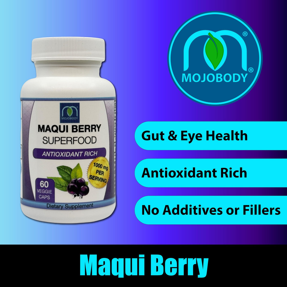 MOJObody Maqui Berry Capsules Antioxidant Support - 60 Capsules - image 2