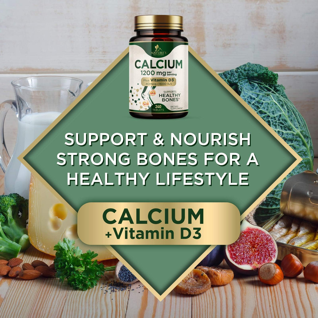 Nature's Nutrition Calcium 1200 mg with Vitamin D3 - 240 Tablets - image 6