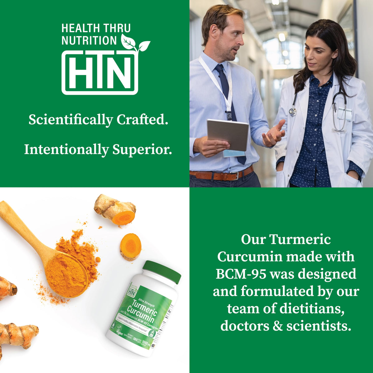 Health Thru Nutrition Turmeric Curcumin Complex 500mg Supplement