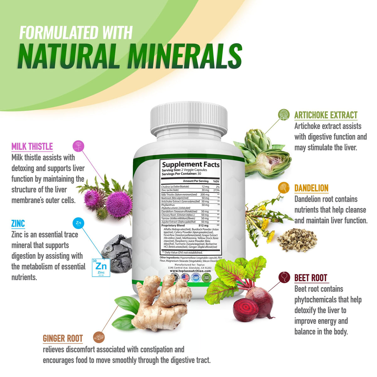 Toplux Liver Cleanse Detox & Repair Formula Liver Detox Supplement