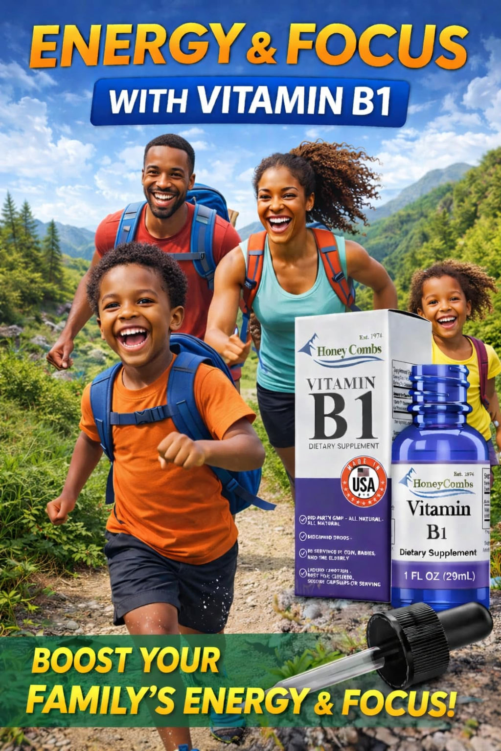 HoneyCombs Vitamin B1 Thiamine Liquid - 1 Fl Oz - image 3