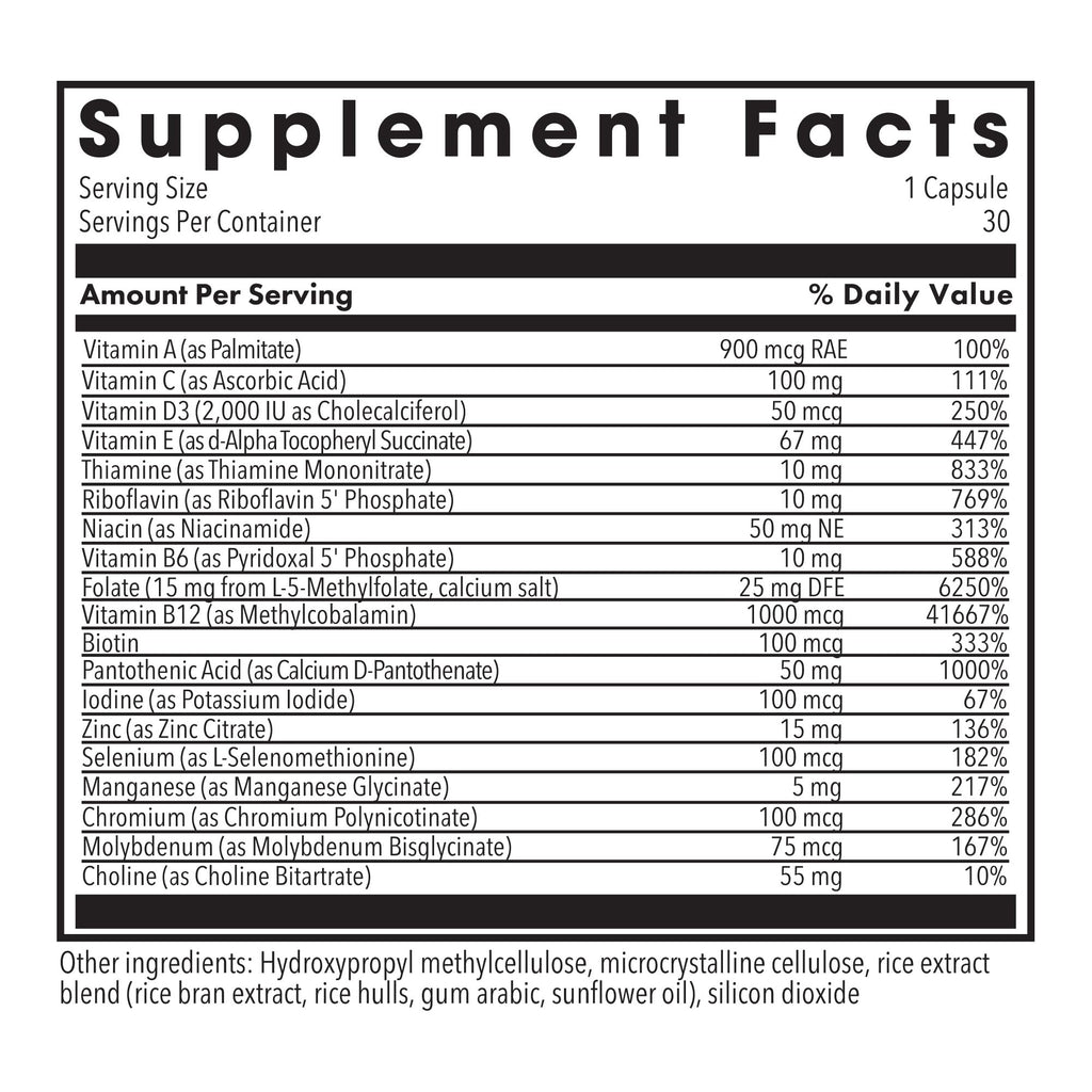 MethylPro Multivitamin with L-Methylfolate 15 mg - 30 Capsules - image 2