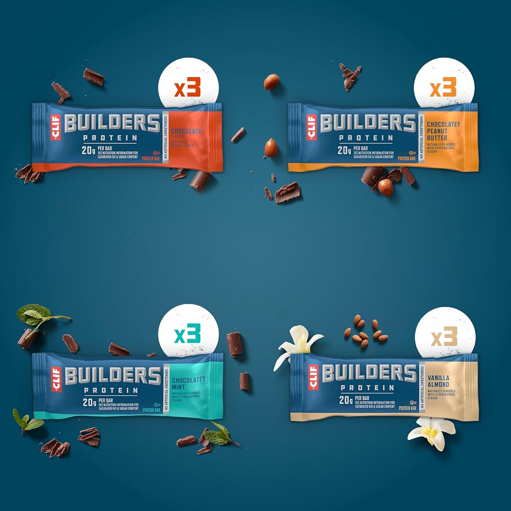 CLIF BUILDERS Protein Bars, Chocolatey Peanut Butter, Gluten Free