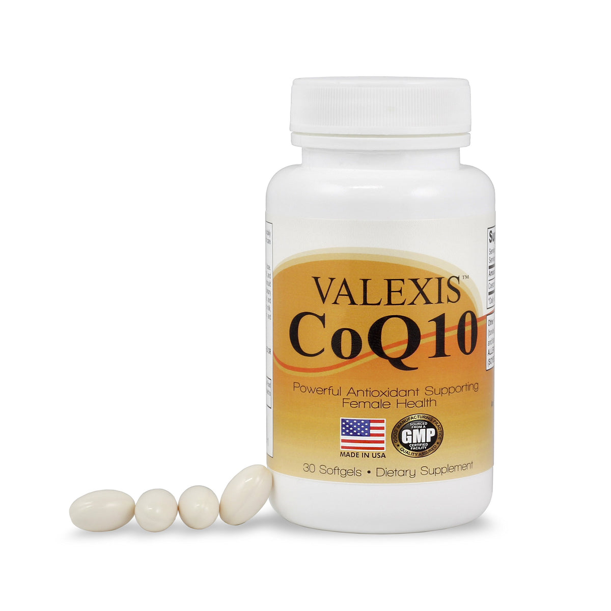 VALEXIS CoQ10 Supplement - 30 Softgels