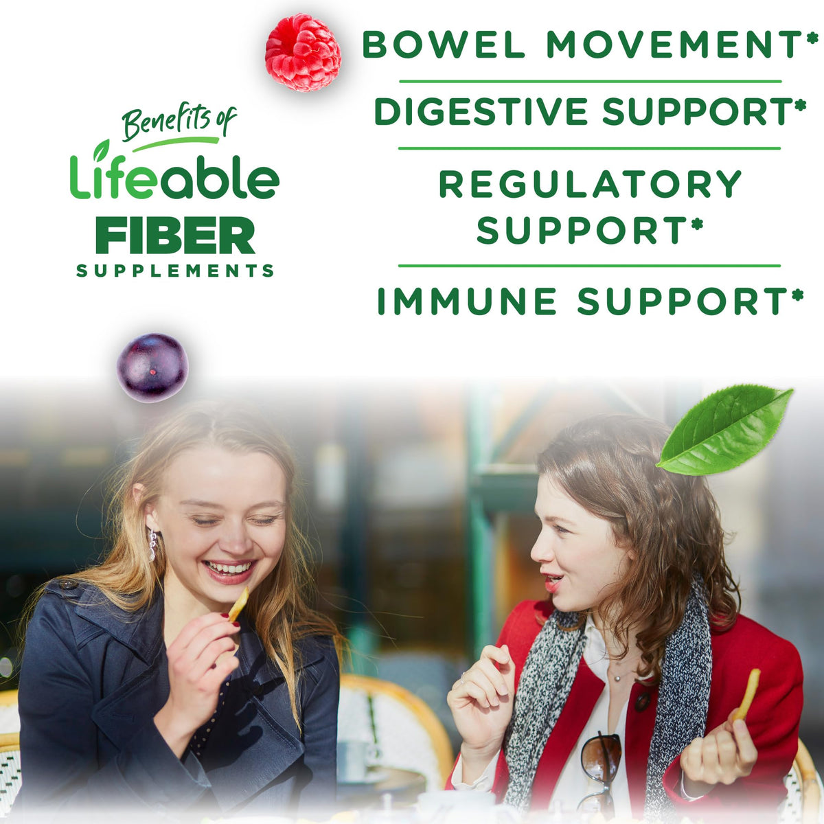 Lifeable Prebiotic Fiber Gummies for Digestive Health - 90 Gummies - image 3