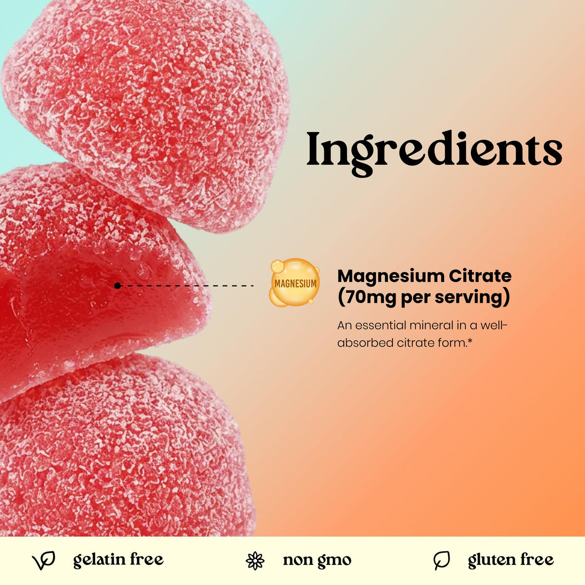 Vita Globe Magnesium Citrate Gummies 70mg Sleep & Calm - 60 Gummies - image 3