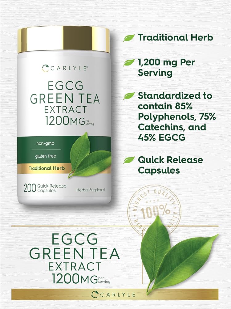 Carlyle EGCG Green Tea Extract - 200 Capsules - image 4