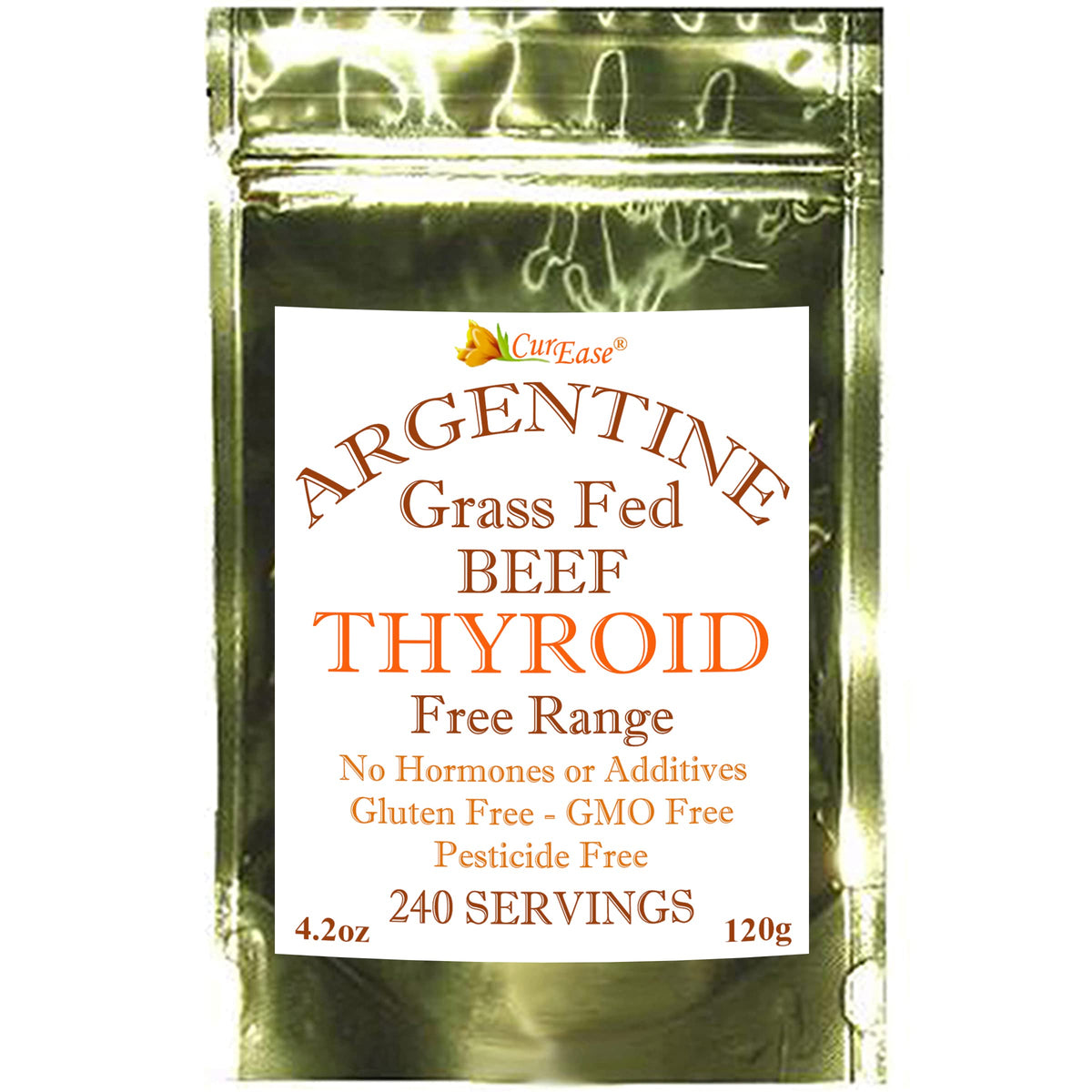 CurEase Beef Thyroid Powder Grass Fed Argentine - 4.2oz