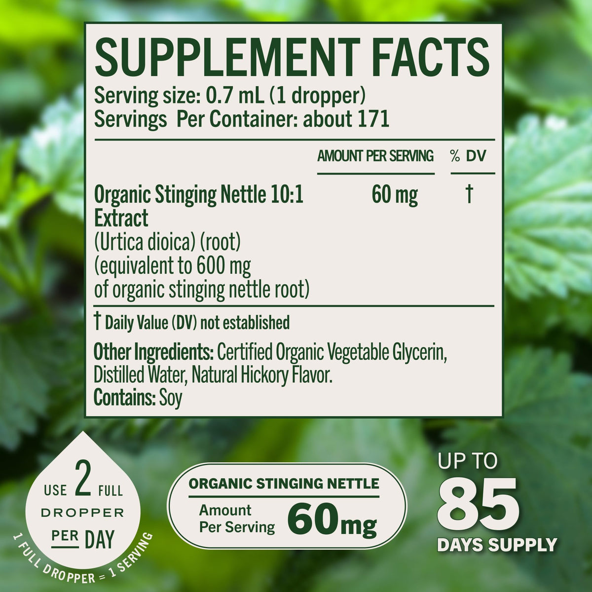 HERBAMAMA USDA Organic Stinging Nettle Root Tincture - 4 fl oz - image 4