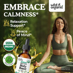 Wild & Organic Holy Basil Tincture - Organic Holy Basil Leaf Liquid