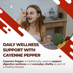 NuraFuse Cayenne Pepper 8-in-1 Complex for Digestive Wellness - 150 Capsules - image 3