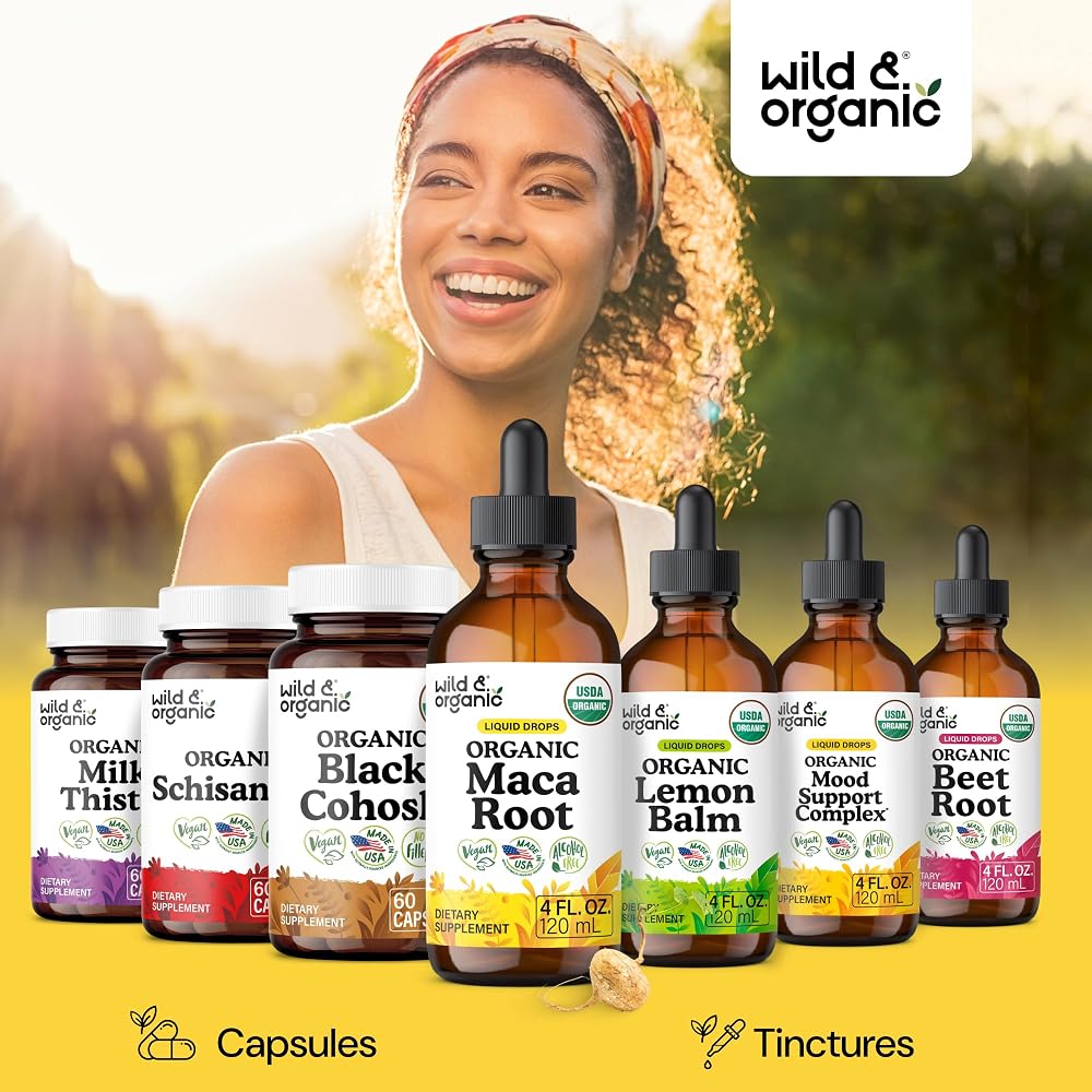 Wild & Organic USDA Organic Maca Root Liquid Drops - 4 fl oz - image 8