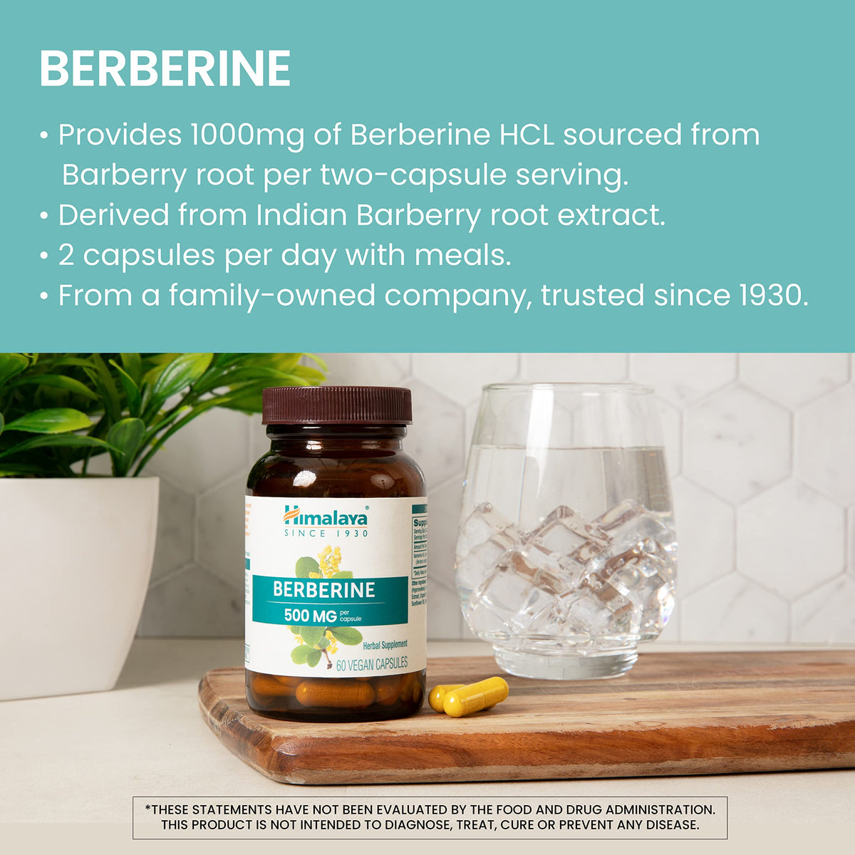 Himalaya Berberine Supplement 1000 mg - 60 Vegetarian Capsules - image 3
