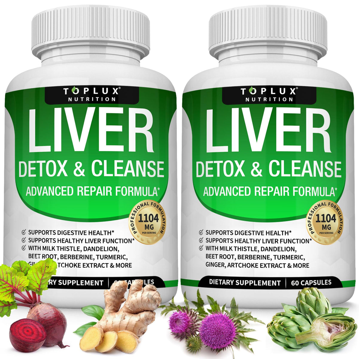 Toplux Liver Cleanse Detox & Repair Formula Liver Detox Supplement