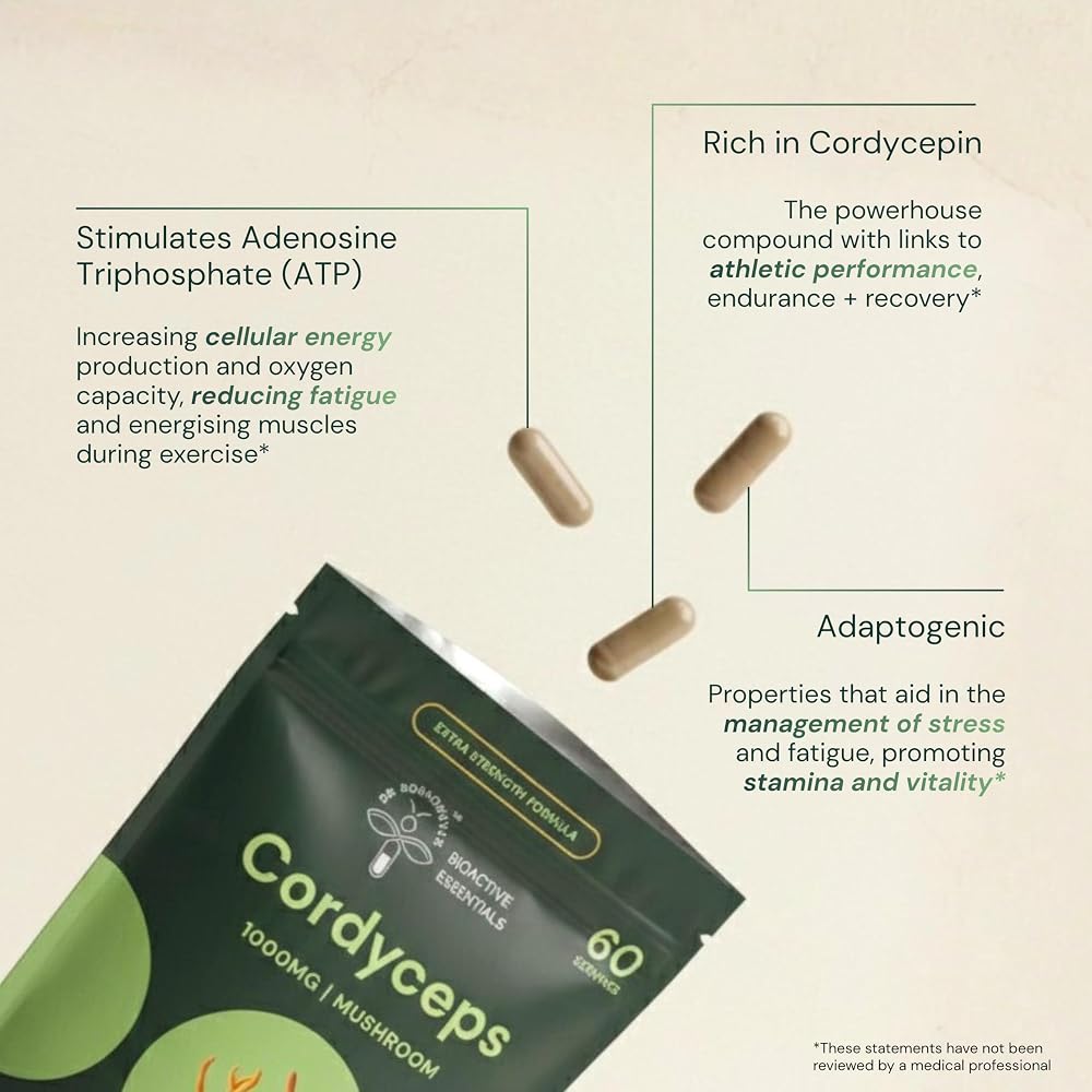 Dr Sosnowski's BioActive Cordyceps Mushroom Capsules 1000mg - 120 Capsules - image 6