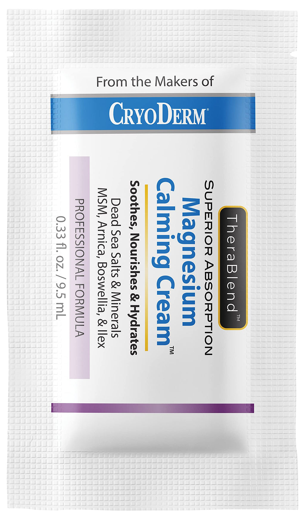 CryoDerm Magnesium Calming Cream Travel Packets - 6 Pack