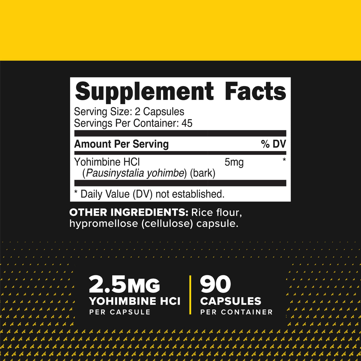 Primaforce Yohimbine HCl 2.5mg - 90 Capsules - image 2